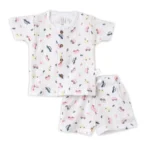 Cars Print Crinkled Cotton Co-ord Set Blue