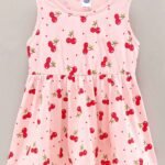 Sleeveless Frock Cherry Print