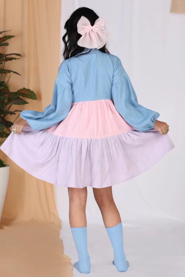 Mulyo Kids Catmint Color Block Dress (3-4 Years)