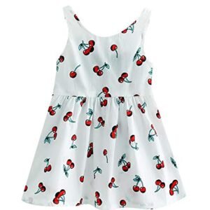 Sleeveless Frock Cherry Print