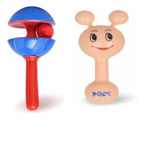 Honeyshopee Baby Rattle Tiptop and Antenna Pack of 2 (Color May Vary)