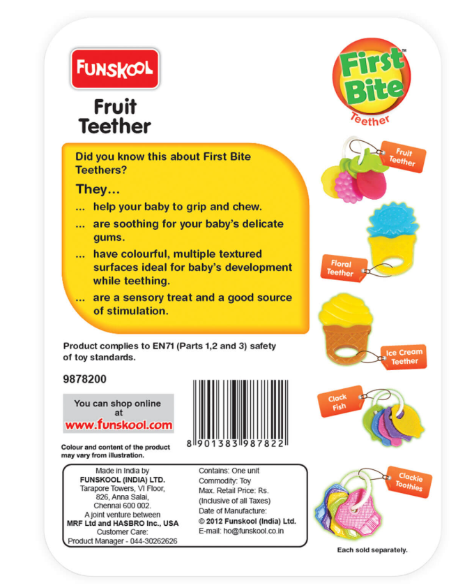 Giggles - Fruit Teether | Funskool