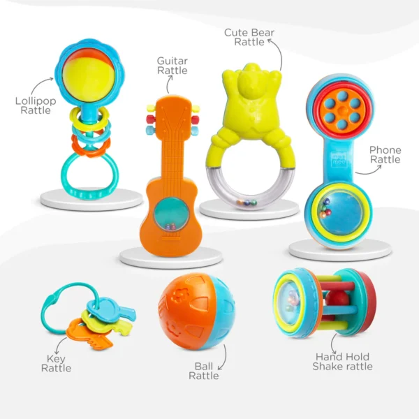 Mee Mee Baby Sensory Rattle Toy for Developing Motor Skills and Coordination