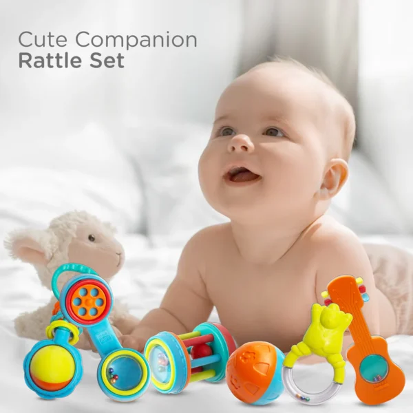 Mee Mee Baby Sensory Rattle Toy for Developing Motor Skills and Coordination