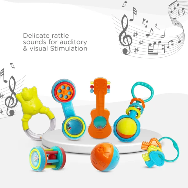 Mee Mee Baby Sensory Rattle Toy for Developing Motor Skills and Coordination