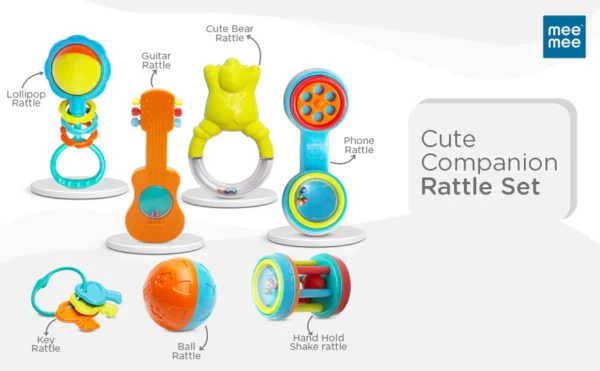 Mee Mee Baby Sensory Rattle Toy for Developing Motor Skills and Coordination